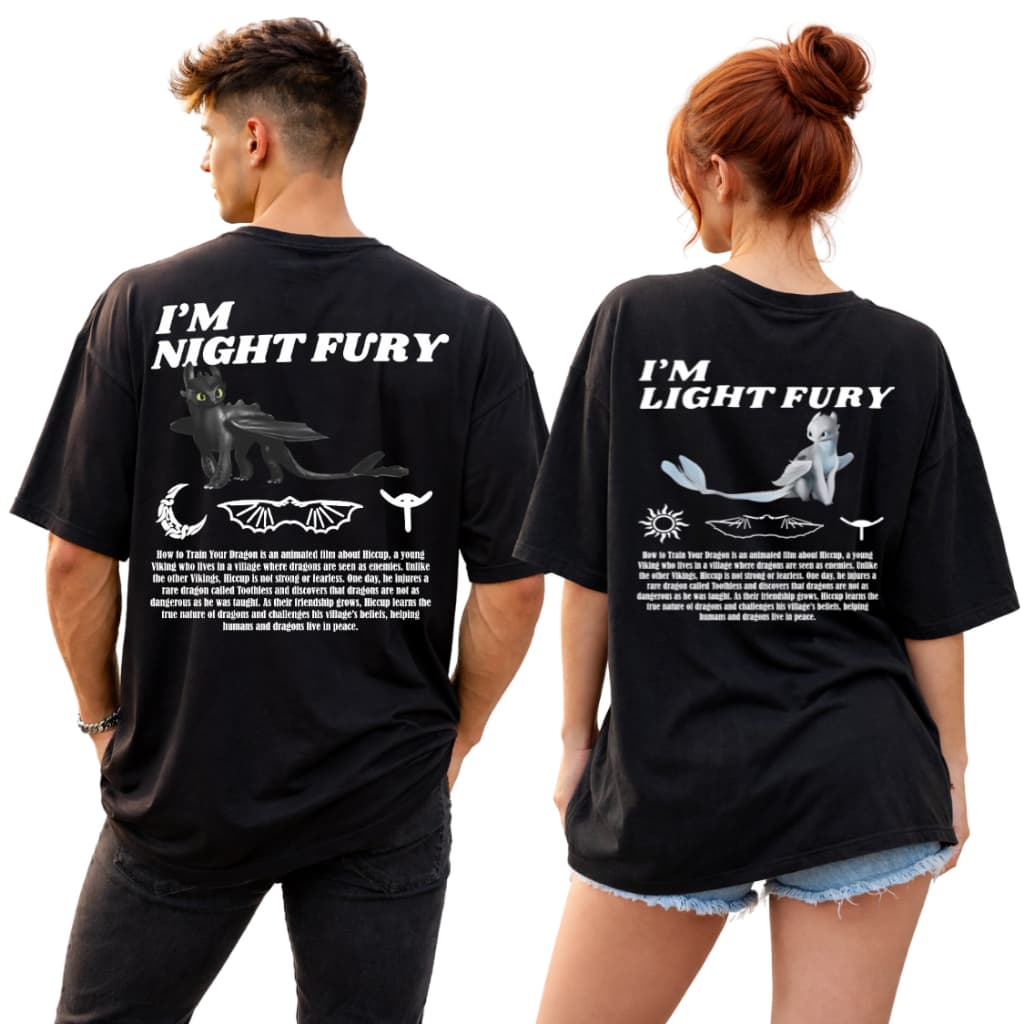 Conjuntos De Casal Kit 2 Camisetas Masculina e Feminina Banguela e Furia da Luz Promoção Especial