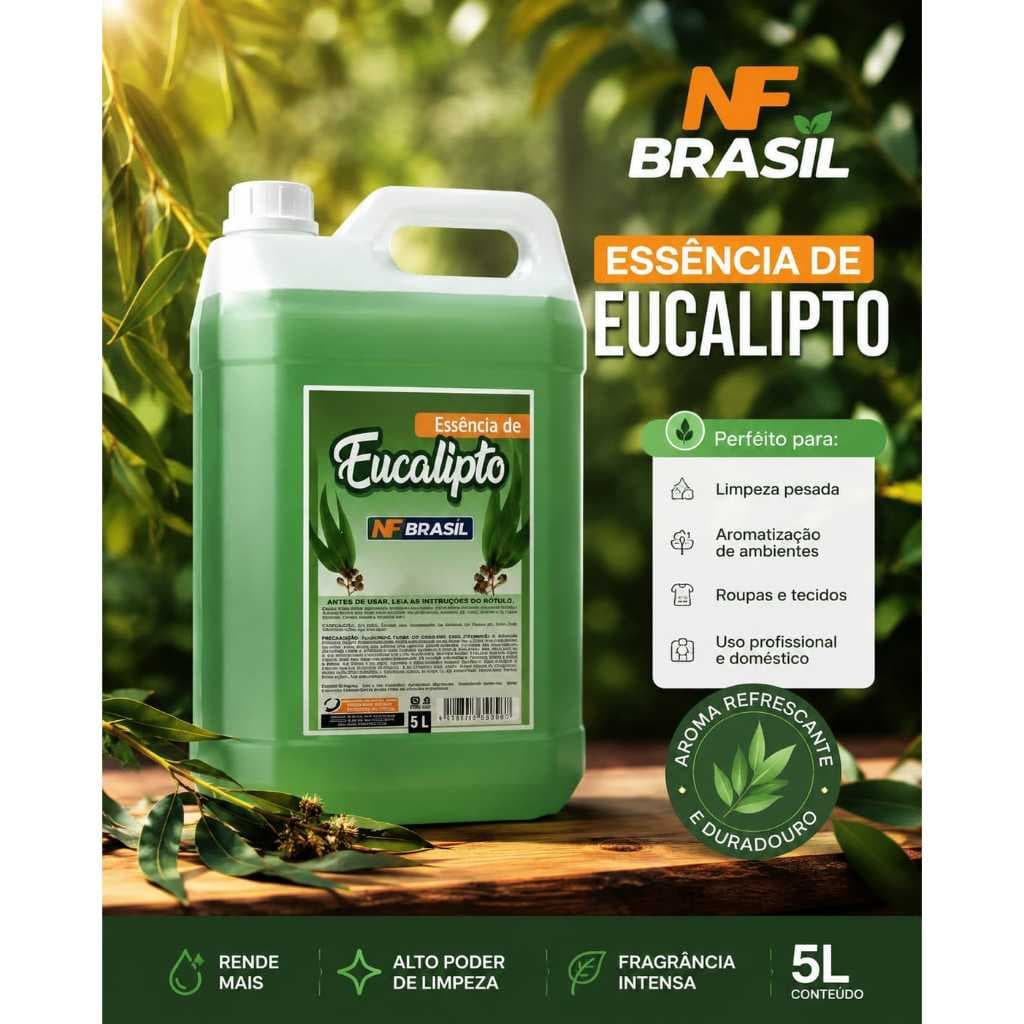 Essência Eucalipto Concentrado Para Sauna Galão De 5 Litros