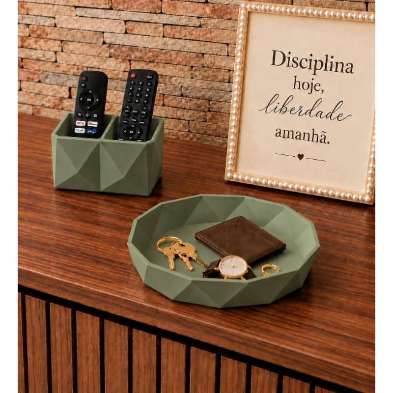 Kit Porta Objetos e Porta Controles, Grécia – Organização e Elegância.