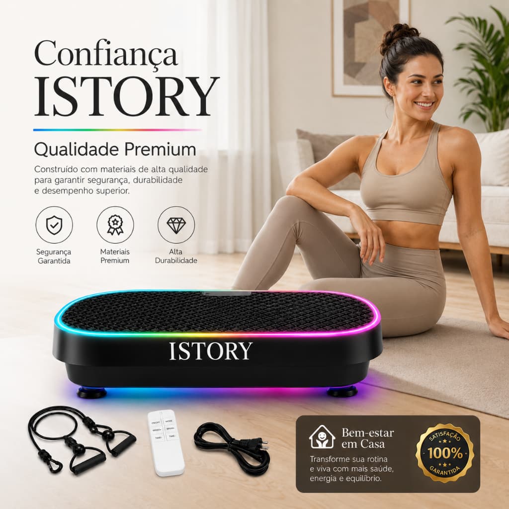 Plataforma Vibratória Bivolt Aparelho Fitness Queima Gordura Doméstico