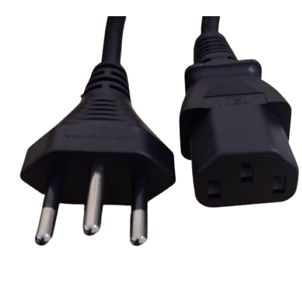 Cabo de Força Tripolar 10A 250V - 1,80 Metros (Padrão Brasileiro)