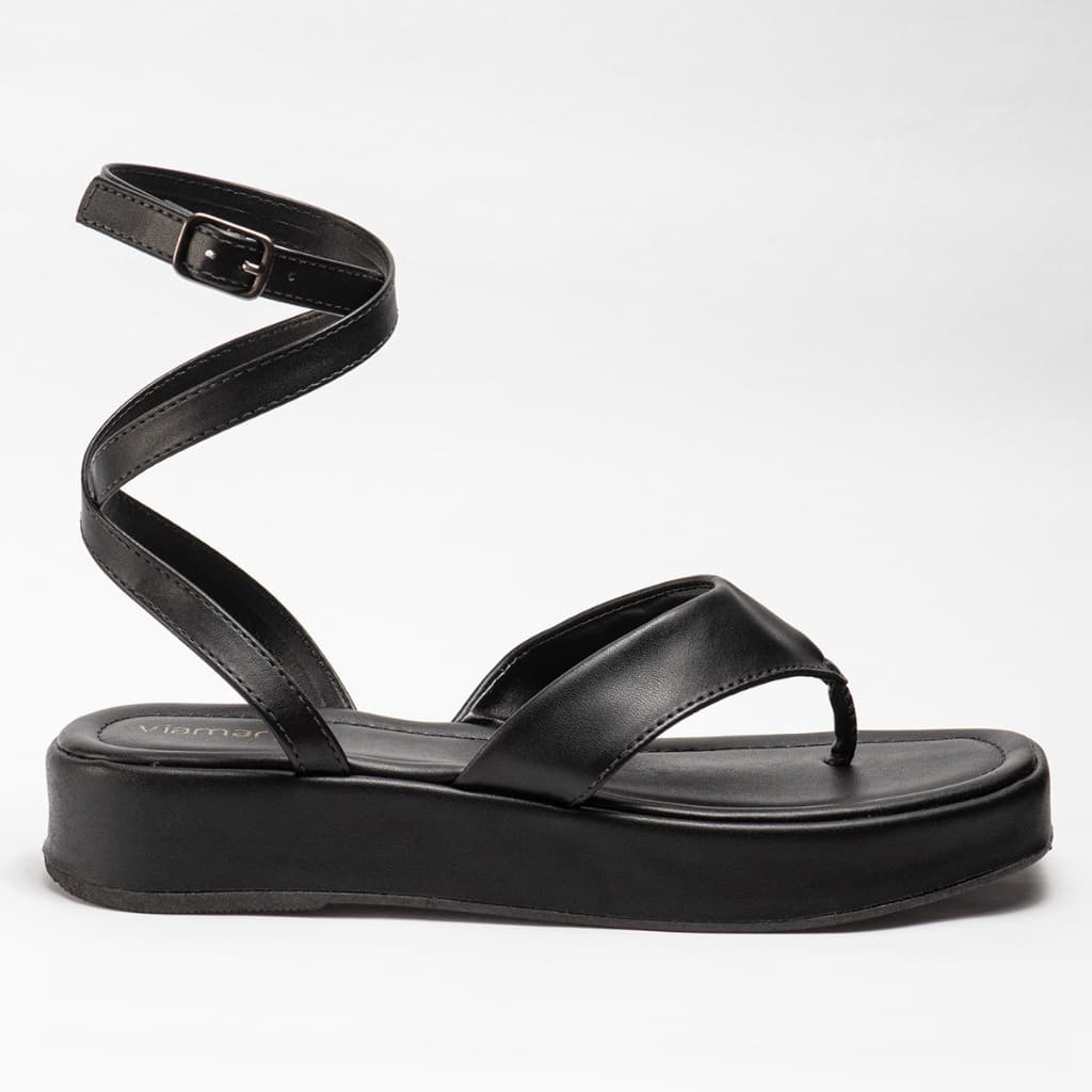 FLAT SANDALIA Flatform Femenina Sandalia Verão Tiras Básica Dia a Dia Versatil Sandalinha Feminina