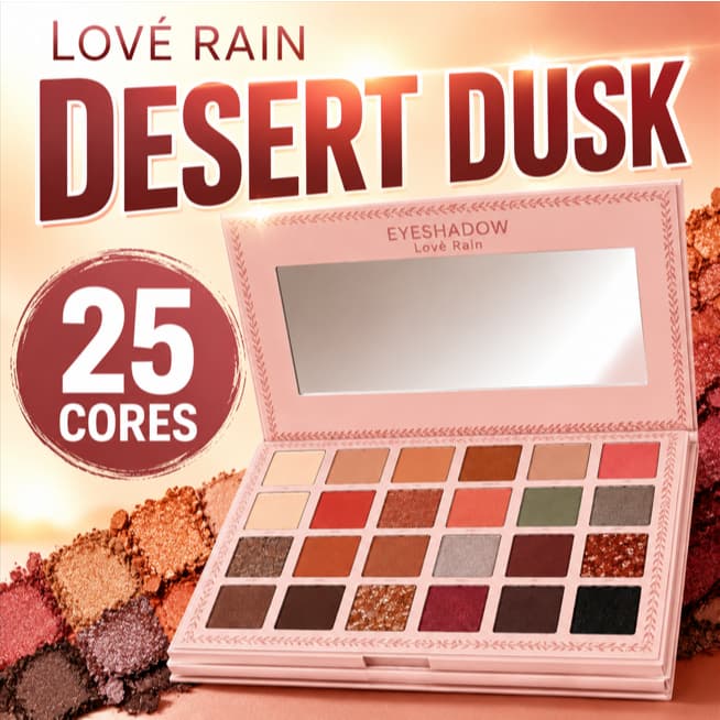 Paleta De Sombras Desert Dusk Love Rain 25 Cores Com Espelho