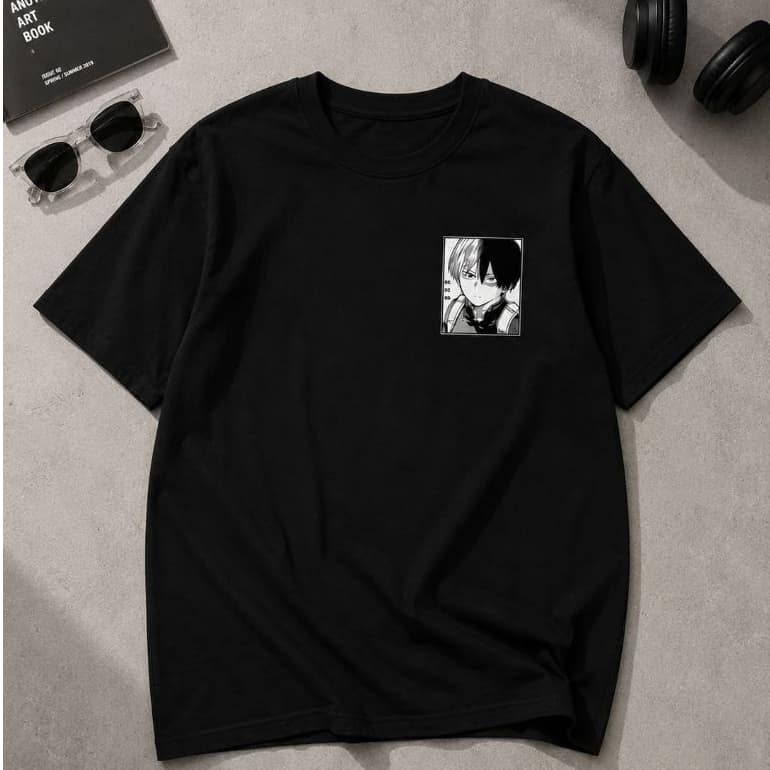 Camiseta Anime Algodão Estilo Coreano Shoto Todoroki My Hero Academia