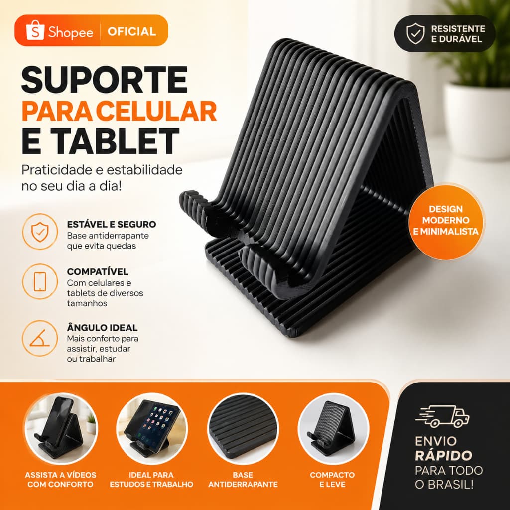 Suporte celular e tablet moderno