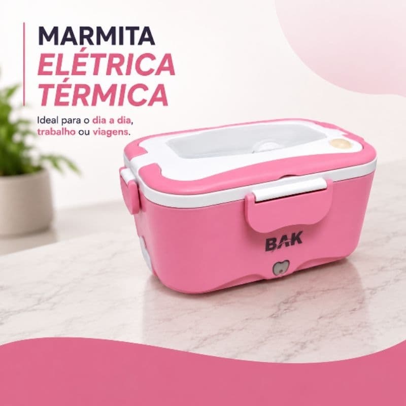 Marmita Elétrica Térmica Cor Rosa BAK