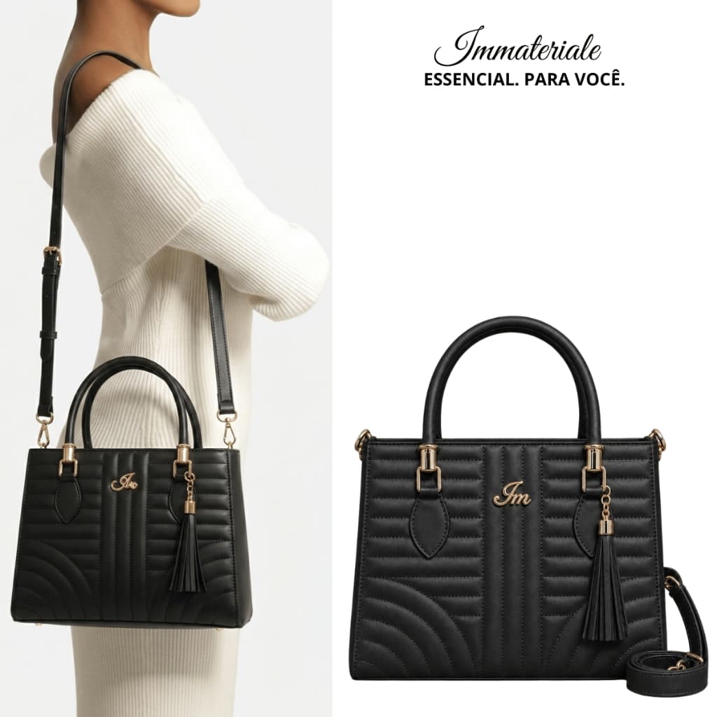Bolsa Feminina de Ombro Alça Lateral Transversal Lorena Media Elegante Immateriale