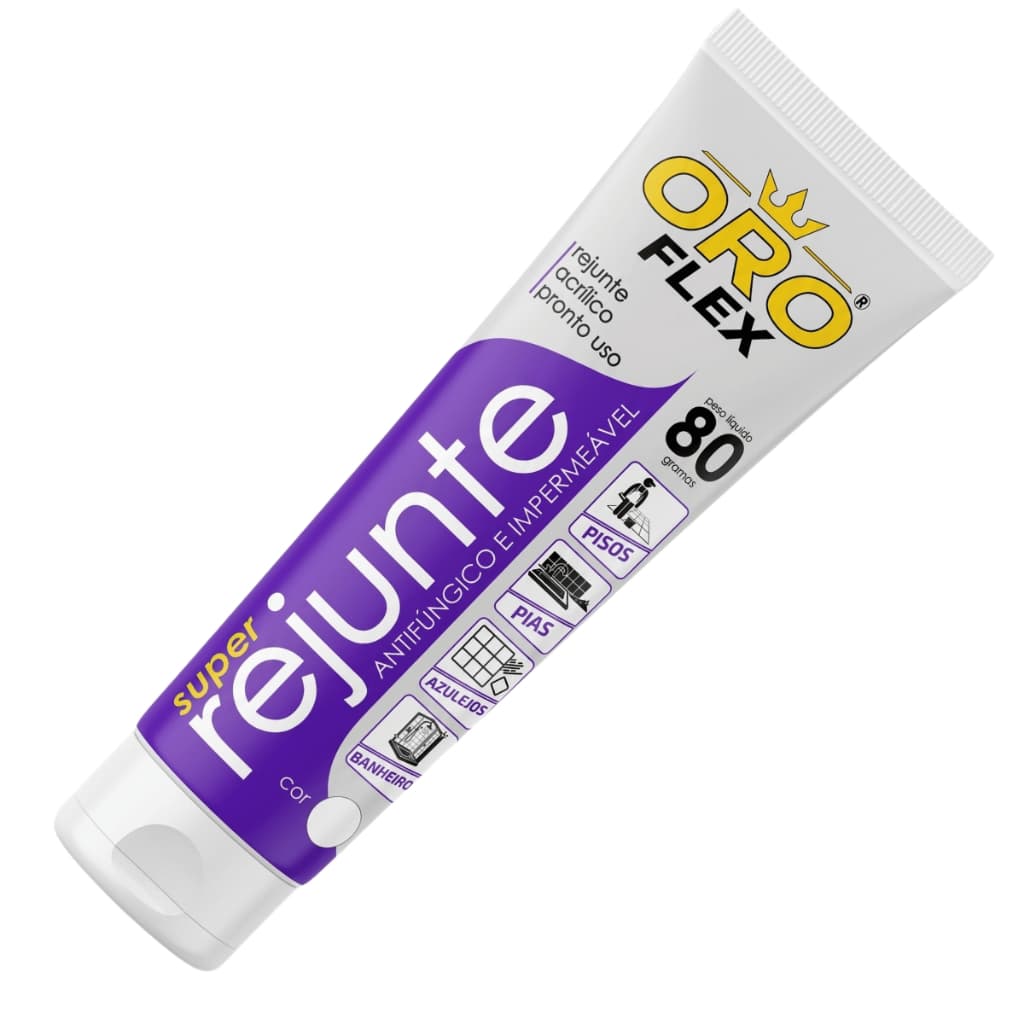 REJUNTE Acrílico Branco Pronto Uso Prático Fácil, Resistente umidade e bolor OROFLEX 80GR - BRANCO