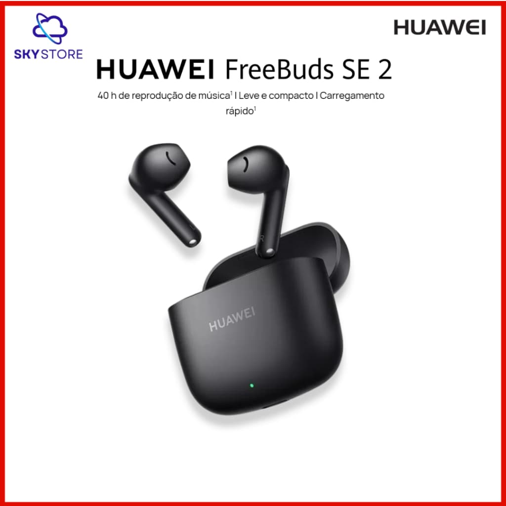 HUAWEI FreeBuds SE 2 , Fone de Ouvido Sem Fio , Fone Bluetooth Até 40 Horas de Bateria, Compacto e Confortável