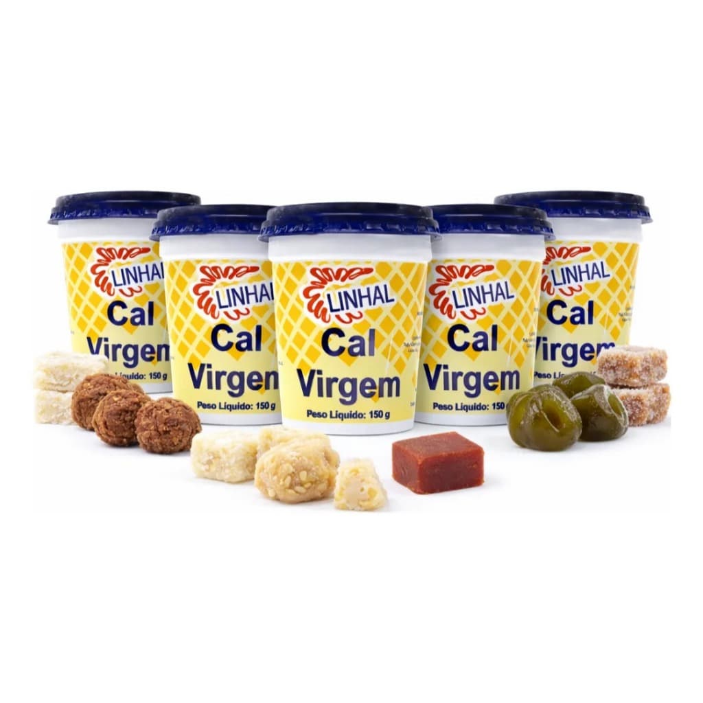 5 unidades Cal Virgem Para Doces Caseiros 150g Linhal