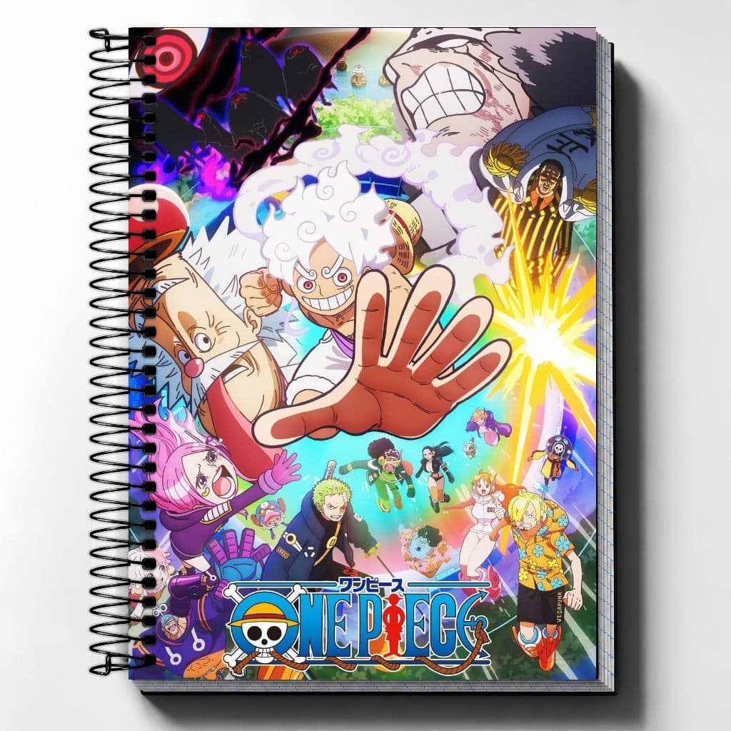 Caderno Escolar Universitário One piece Capa Dura Personalizado 01 a 20 Matérias