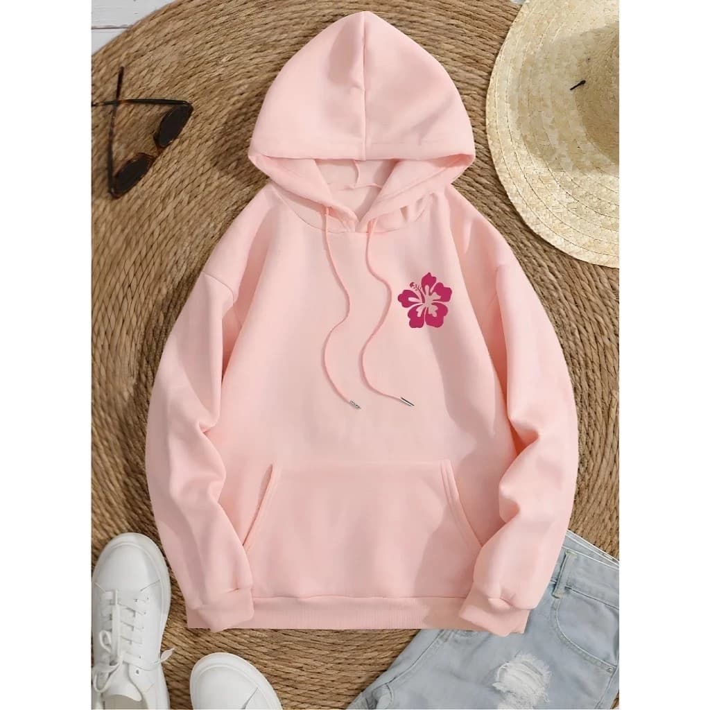 Moletom Canguru Flanelado Blusa De Frio Unissex com Capuz e Bolso Estilo Modinha Inverno Estampado