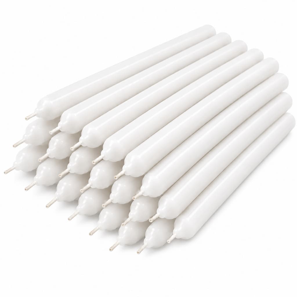 Kit 10/20 Velas Palito Brancas, 100% Parafina Pura, 13,5cm, Queima até 4h