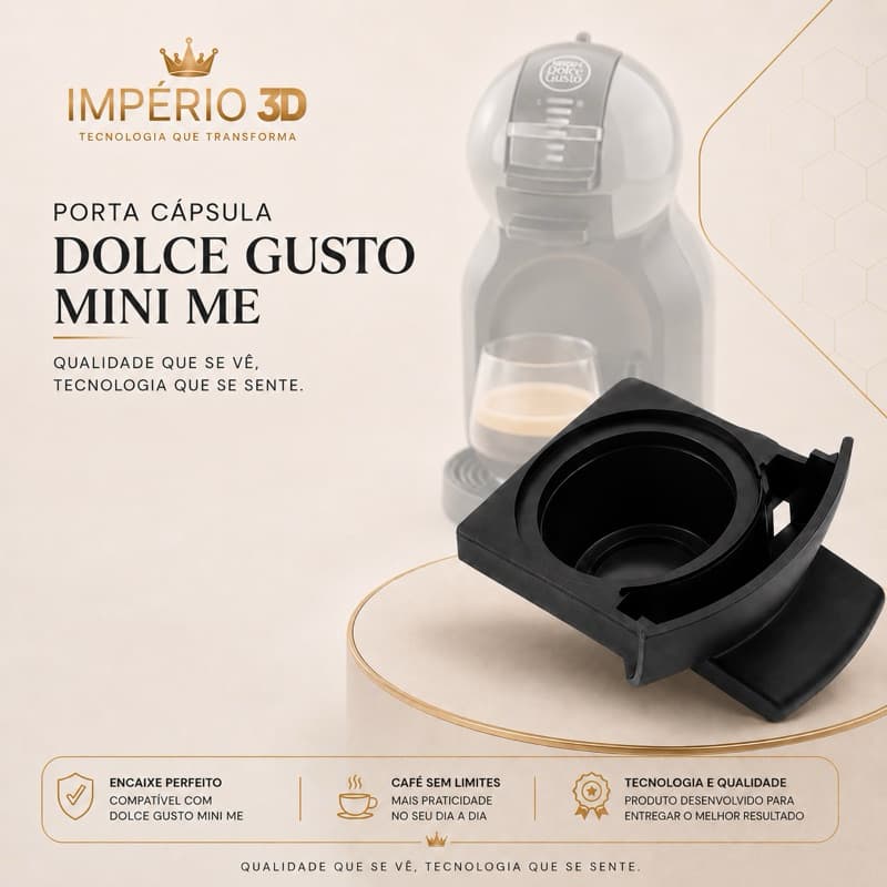 Porta Cápsula Cafeteira Compativel Com Cafeteira Dolce Gusto Mini-me reposição DMM7 DMM0 DMM6 DMM2 DMM8 Encaixe Perfeito