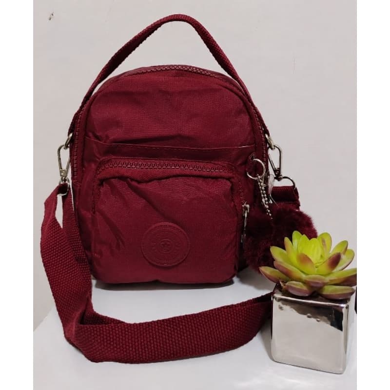 Bolsa Feminina Bag Compacta Multi Bolsos | Transversal Nylon Leve e Resistente Impermeável