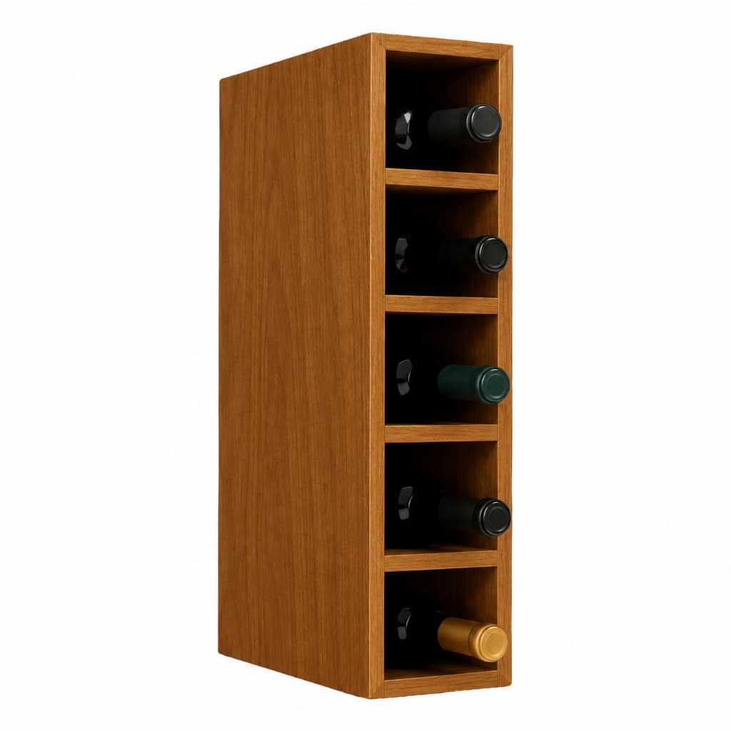 Suporte Nicho De Garrafa Vinho Adega De Parede Freijó 70cm em MDF