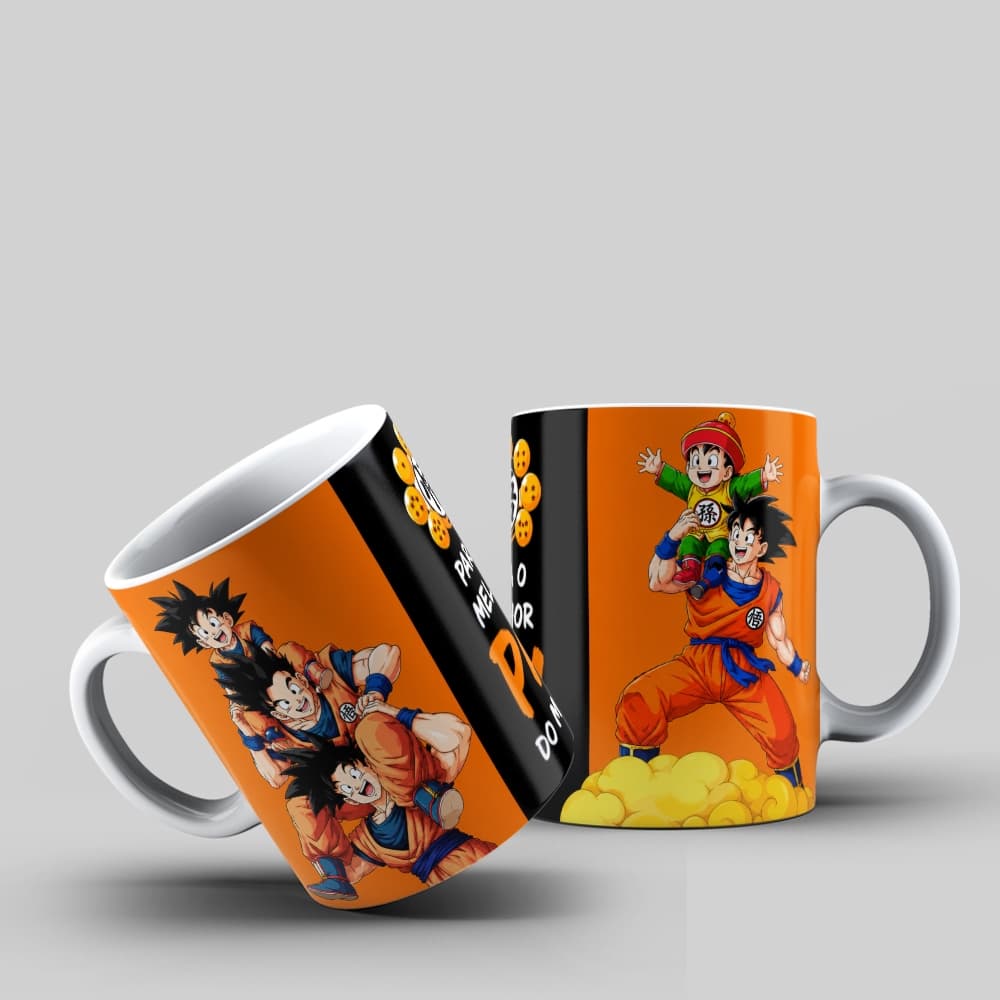 Caneca Dragon Ball Goku Melhor Pai Do Mundo