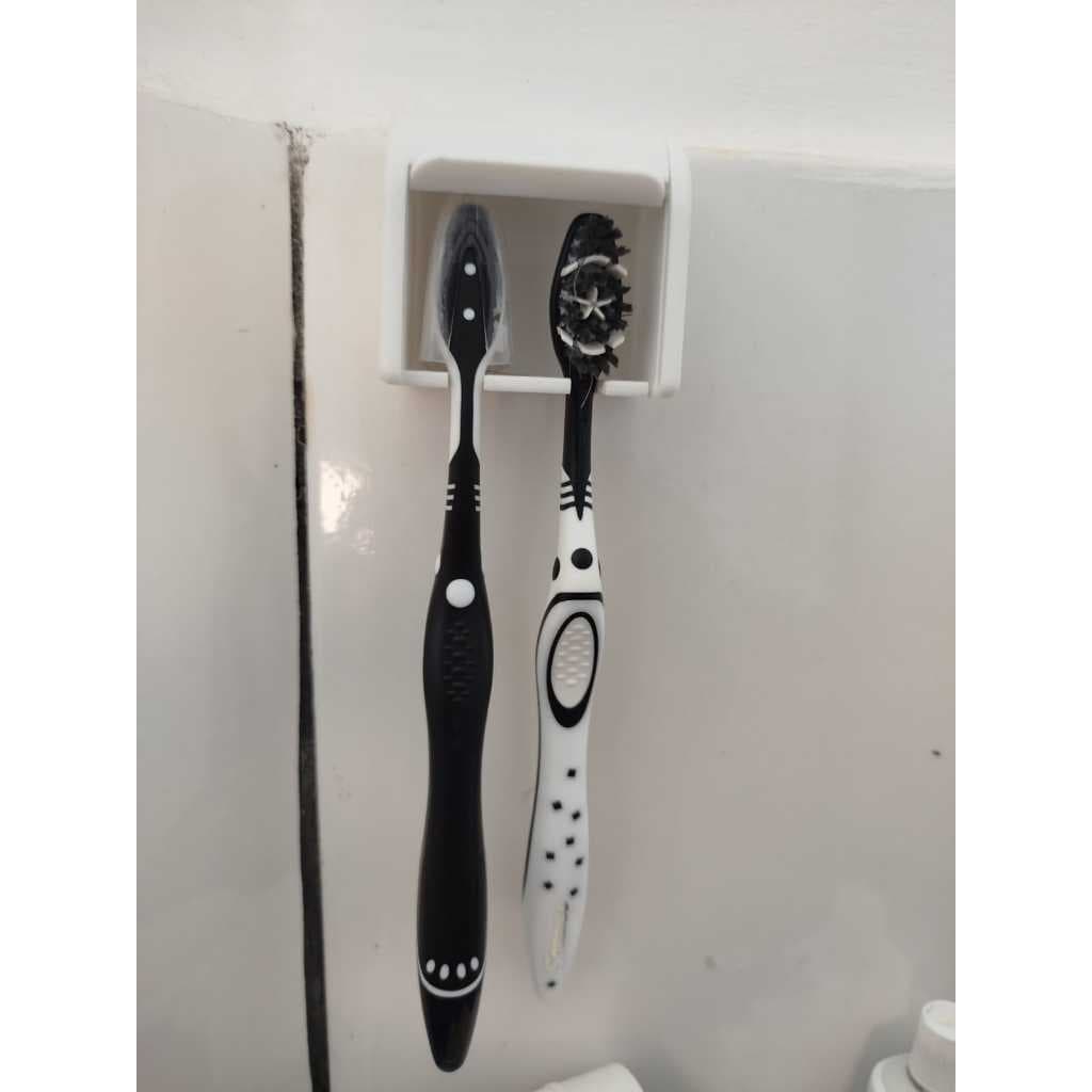 Porta Escovas de Dente de Parede para 2 Escovas | Organizador de Banheiro Moderno
