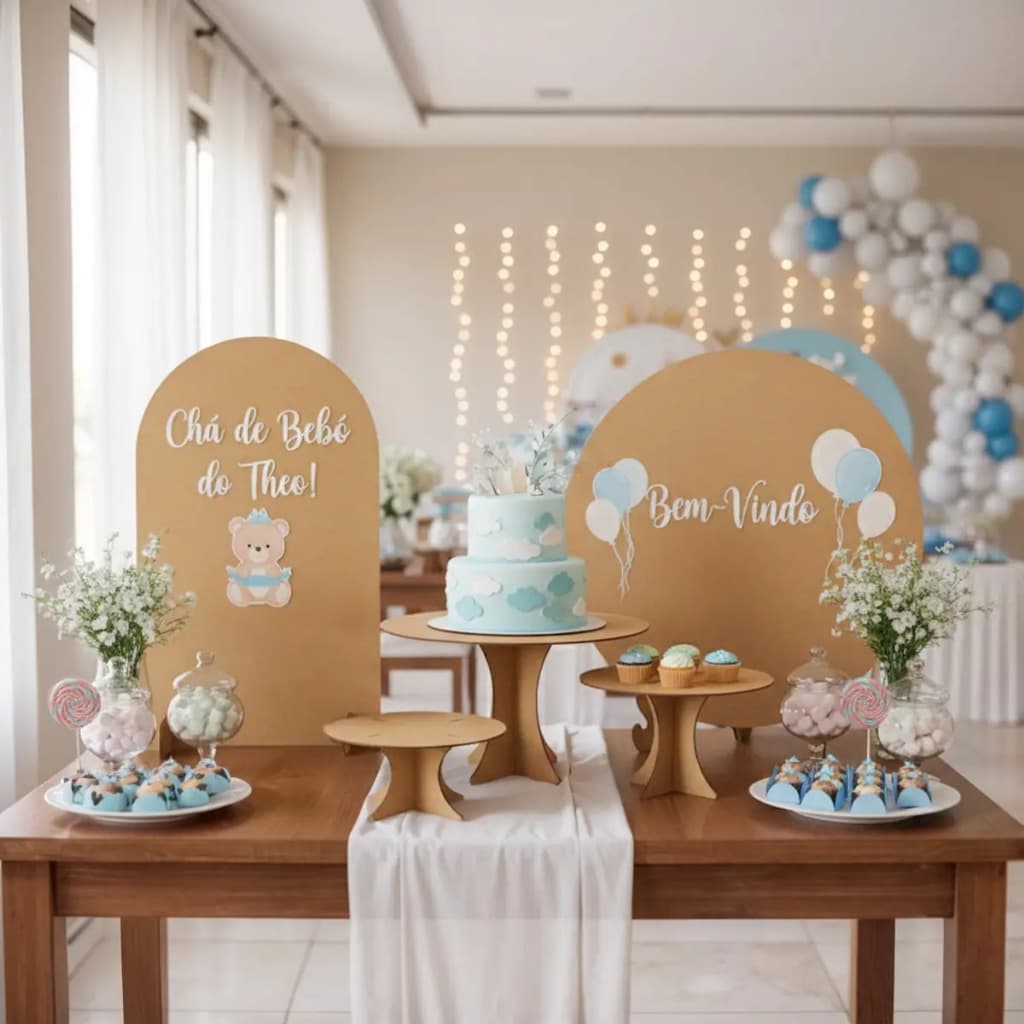Kit Reforçados Mdf Decoração Festa Aniversário Eventos Casamento 6 Peças