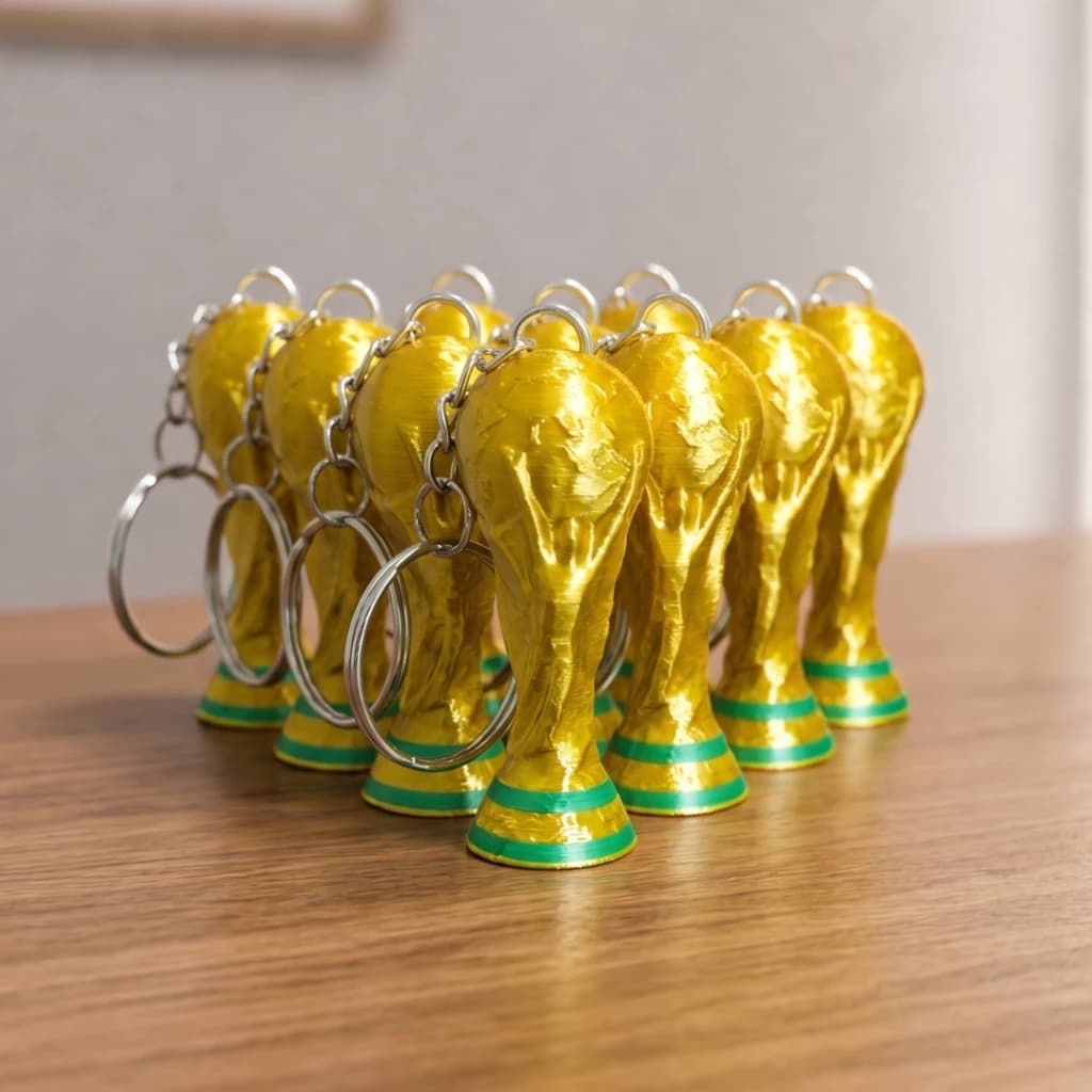 Kit Chaveiro Taça da Copa – O Brinde Perfeito para Apaixonados por Futebol