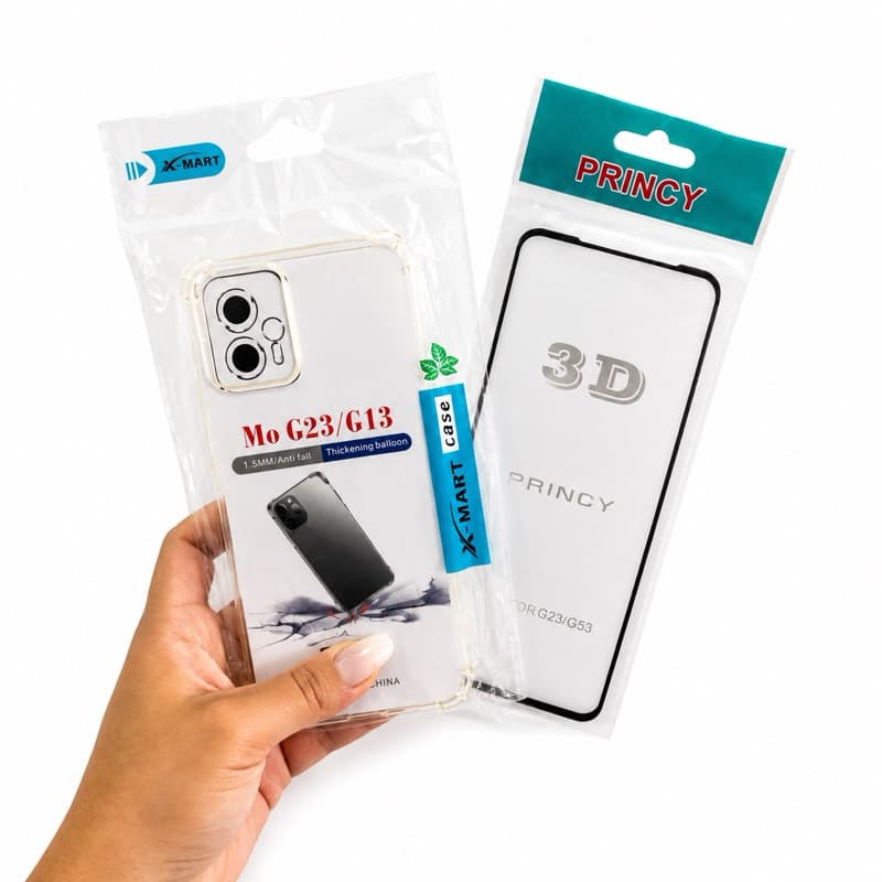 Kit Proteção Completa para  G23 Capinha Anti-Impacto + Película 3D de Vidro temperado.