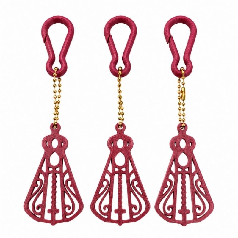 Kit 3 Chaveiros Nossa Senhora Aparecida com Mosquetão | Lembrancinha Religiosa Católica várias cores brindes