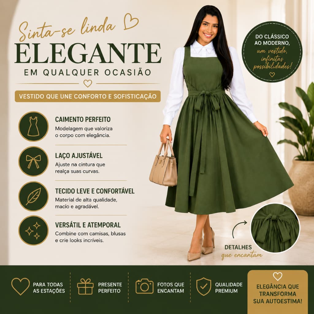 Vestido Feminino Crepinho Premium Ajustável Várias Cores Tecido Duplo Premium Ajustável Feminino