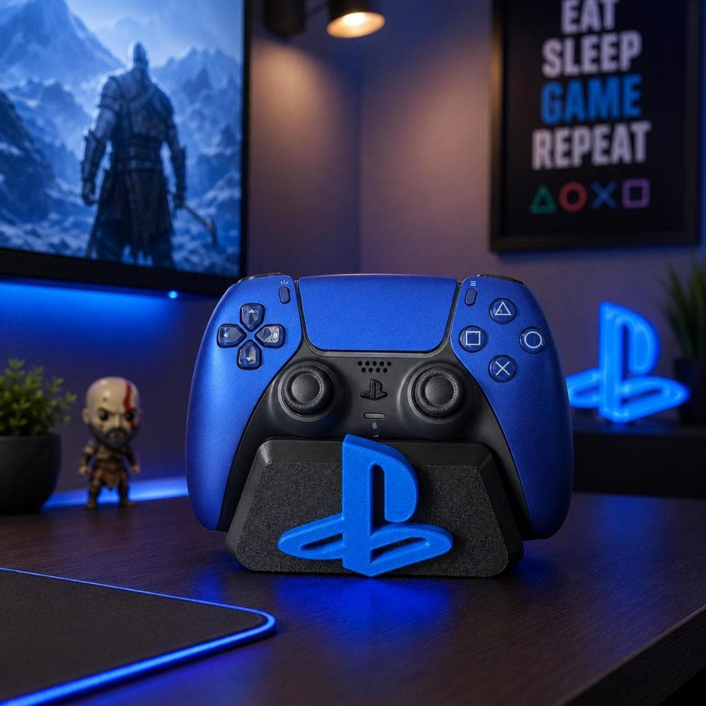 Suporte Controle PS5/PS4 PlayStation Gamer Organizador Porta Controle Setup Gamer Decoração Geek