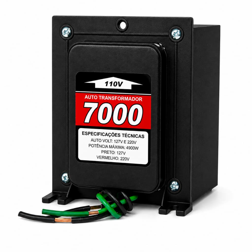 Auto Transformador 7000VA Potência 4900W Para Ar Condicionado Até 18.000 BTUs Conversor de Voltagem 110V/220V Bivolt