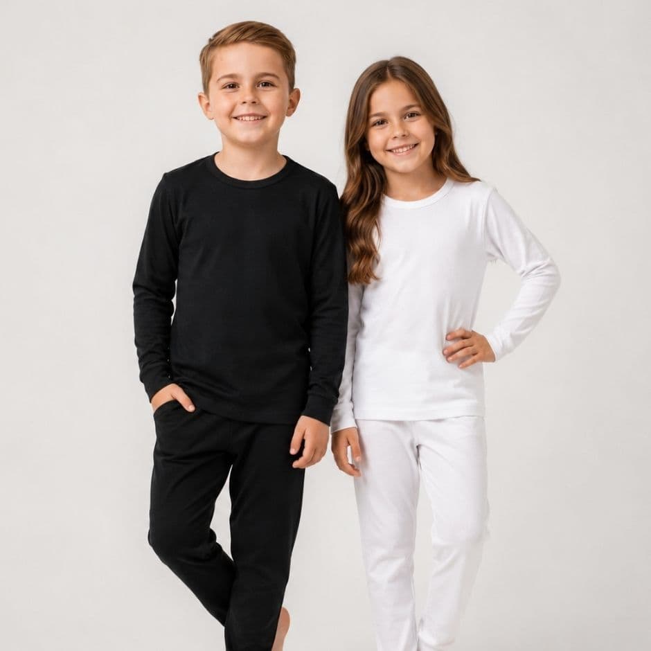 Kit Conjunto Térmico Menino Infantil | Roupa de Inverno Juvenil | Tamanho 1 ao 14 anos