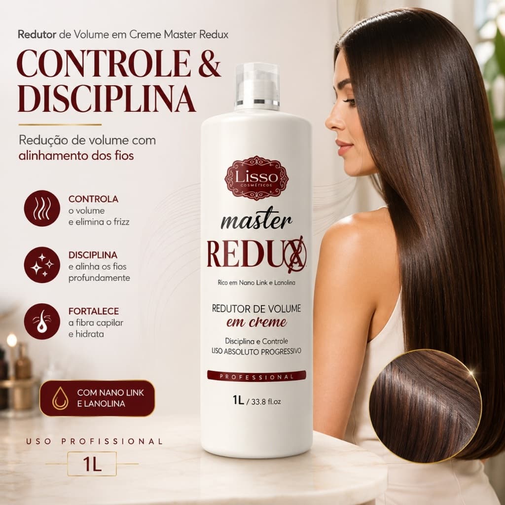 Redutor de Volume em Creme Master Redux Lisso Cosméticos 1L