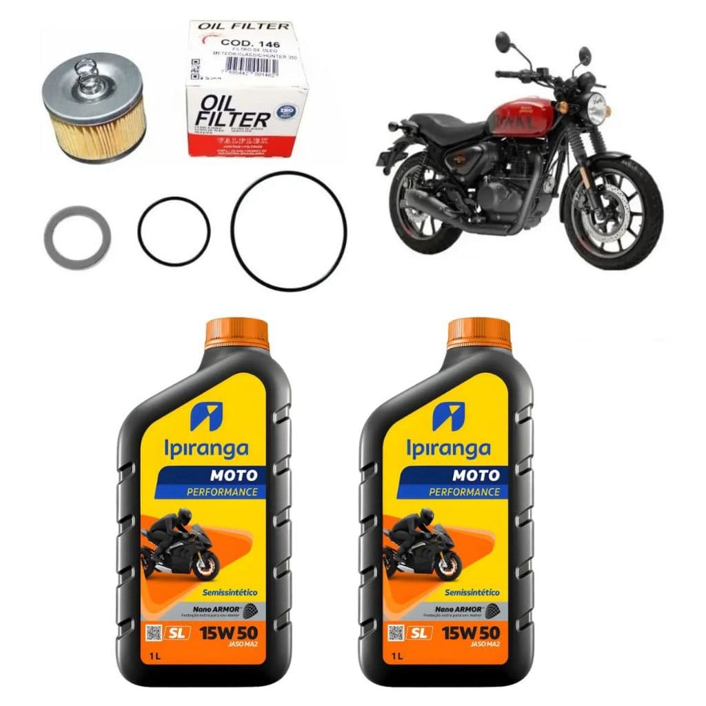 Kit De Óleo E  Filtro Ipiranga 15w50 Royal Enfield Meteor 350