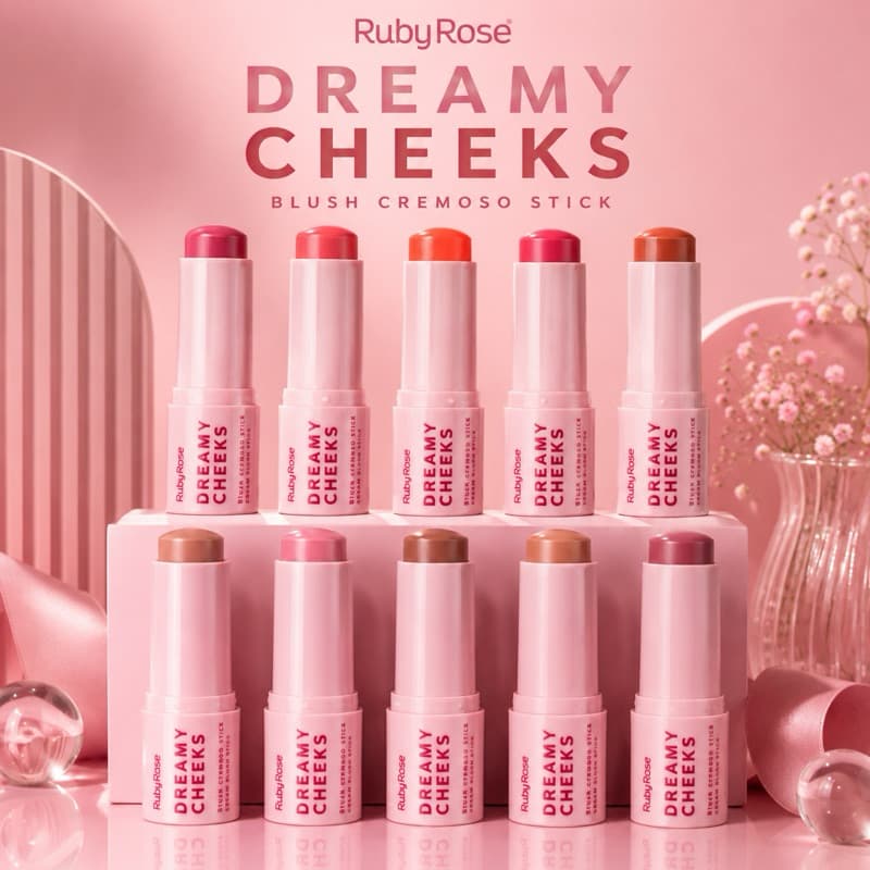Blush Cremoso Stick Dreamy Cheeks Linha Rosa - Ruby Rose