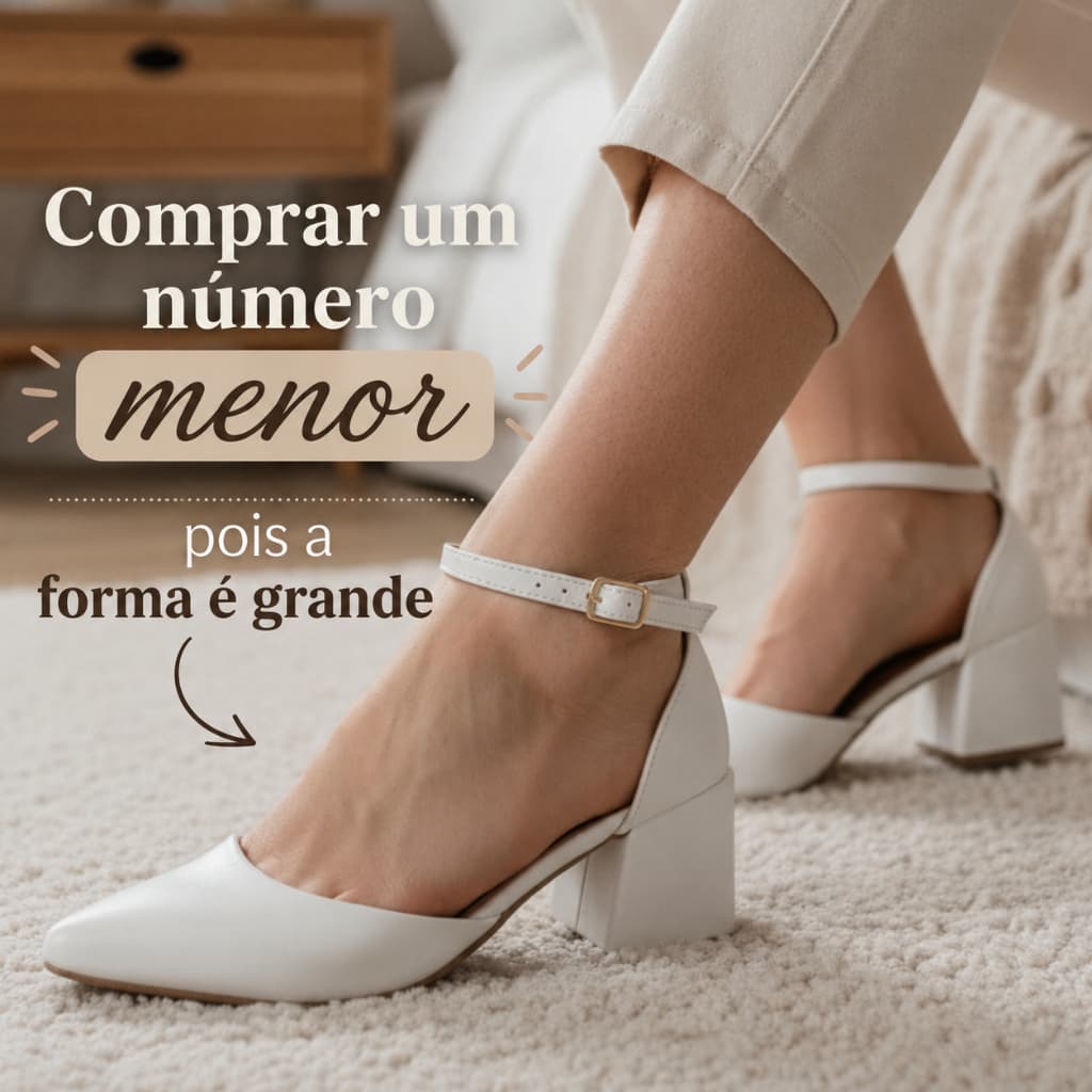 Scarpin Feminino Salto Bloco Bico Fino Confortável Elegante Social Luxo Tendência 2026