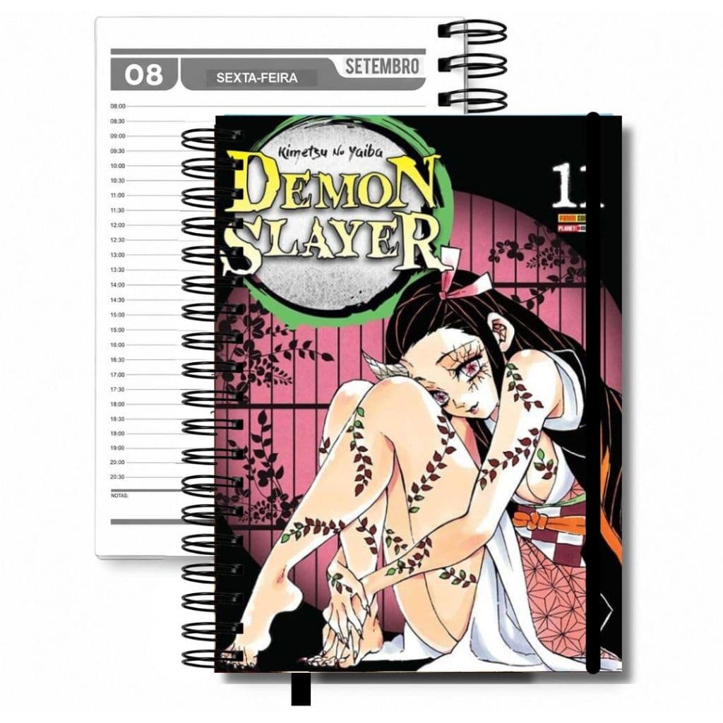 Agenda 2026  Personalizada do Anime demon slayer (kimetsu no yaiba) Capa Dura - com seu nome