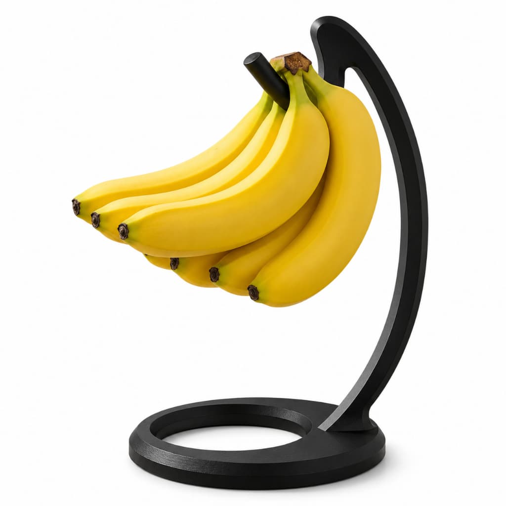 Suporte Gacho Para Pendurar Bananas Multiuso Fruteira Preto Antiamassado