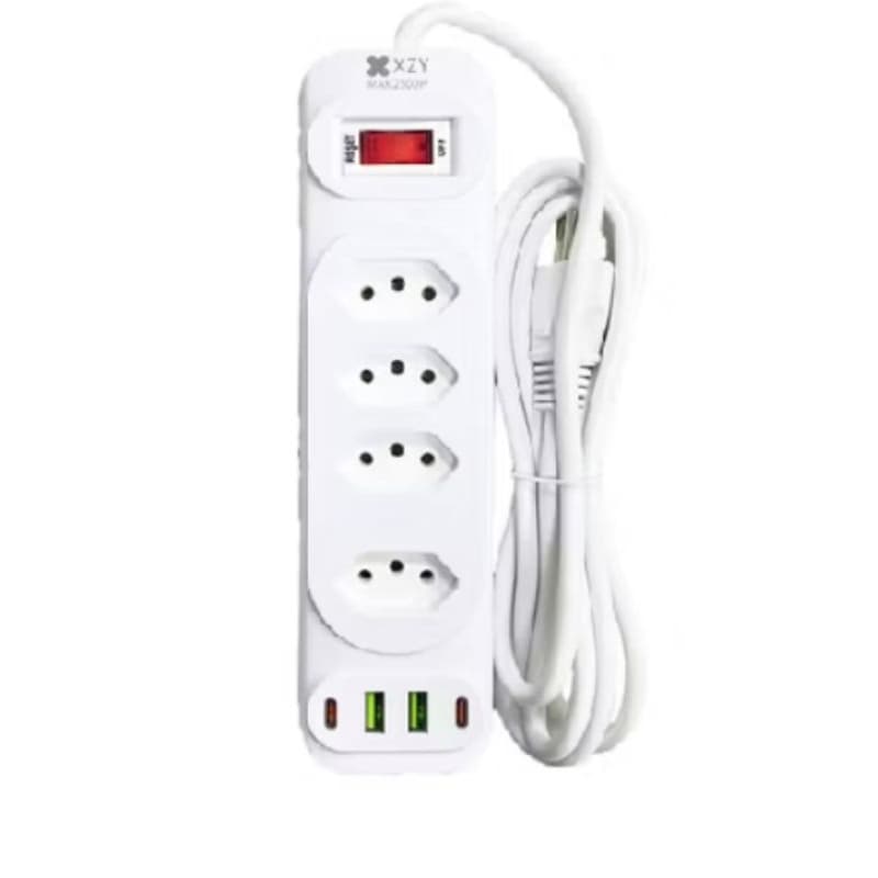 Extensão Elétrica filtro de linha com entradas USB