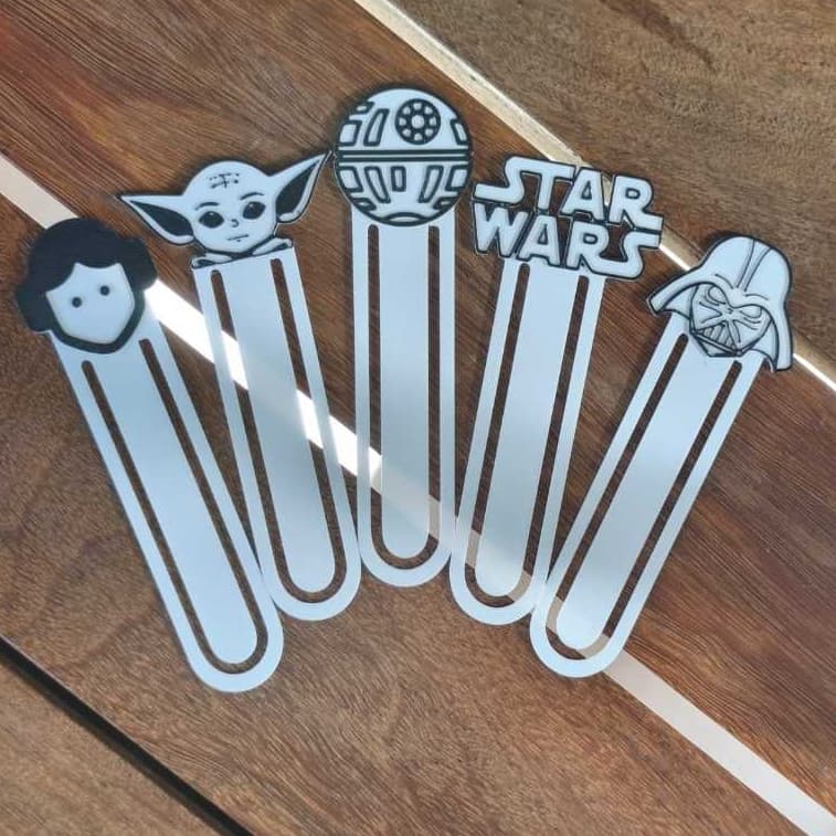 Kit com 5 marcadores para livro Star Wars
