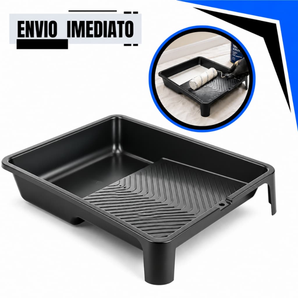 Bandeja para pintura grande preta