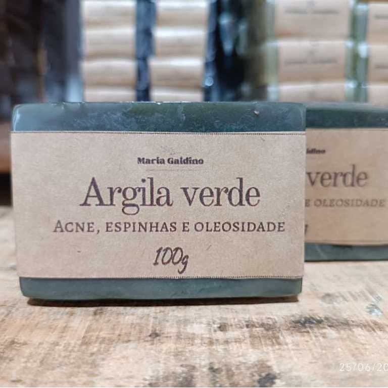 Sabonete de Argila Verde Pepino Skin Care Anti-Acne,Espinhas Facial artesanal
