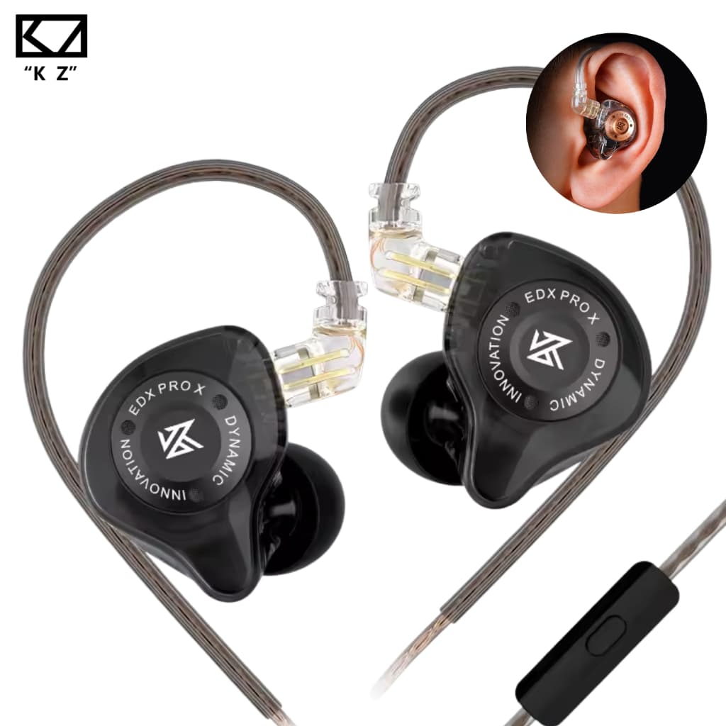 KZ EDX Pro X Fone In-Ear Com Microfone | Hi-Fi, Gamer e Retorno de Palco