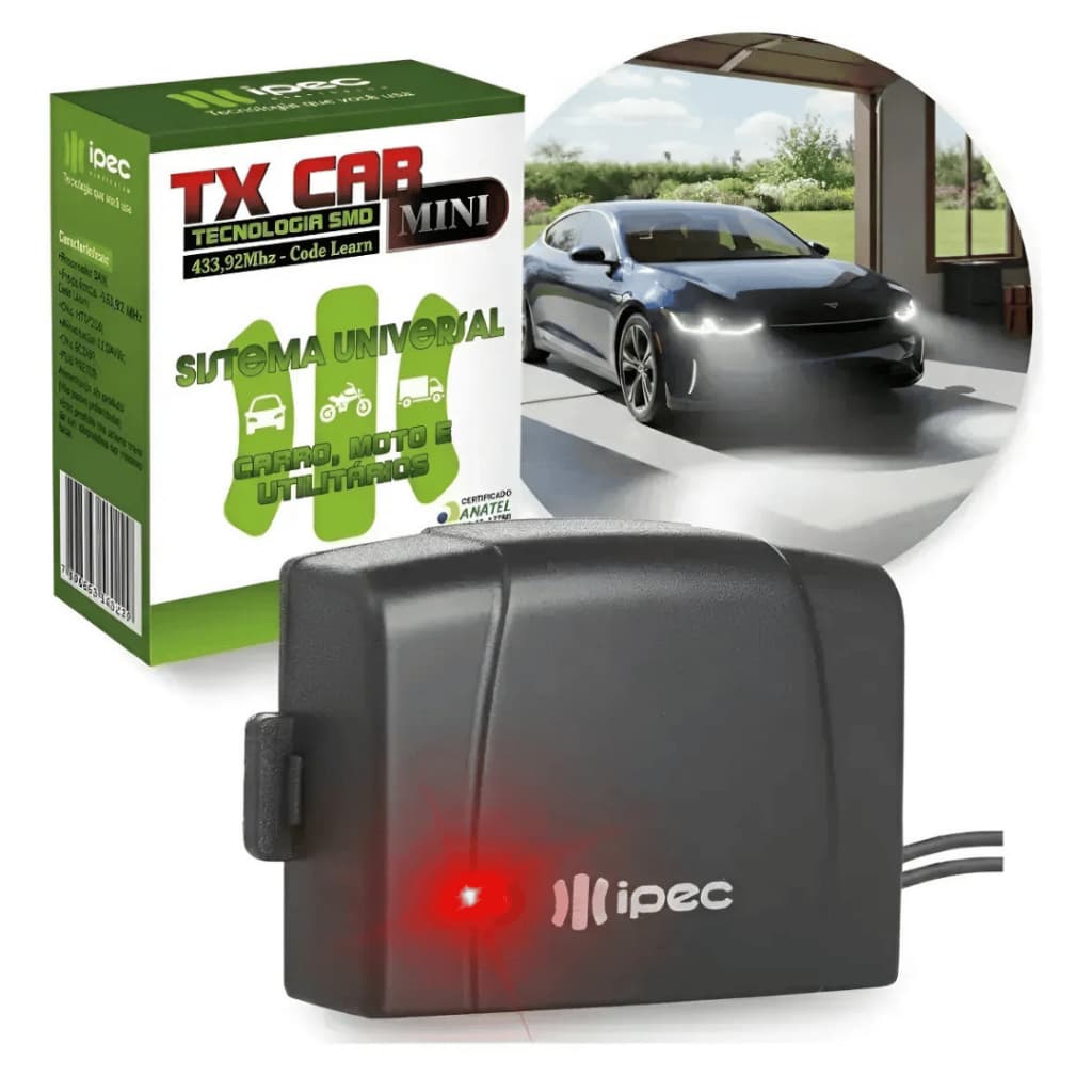 Controle Remoto TX Car Para Portão Eletrônico Acionamento Farol Alto Carro Moto ppa Garen
