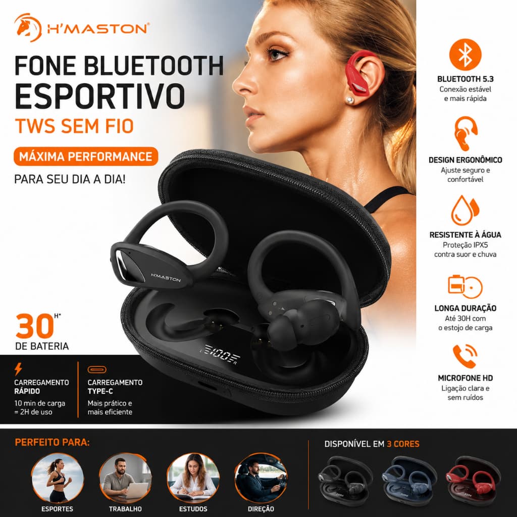 Fone de Ouvido com Fio Tipo-C Compatível com iPhone 15/16 com Microfone Embutido e Som de Alta Qualidade