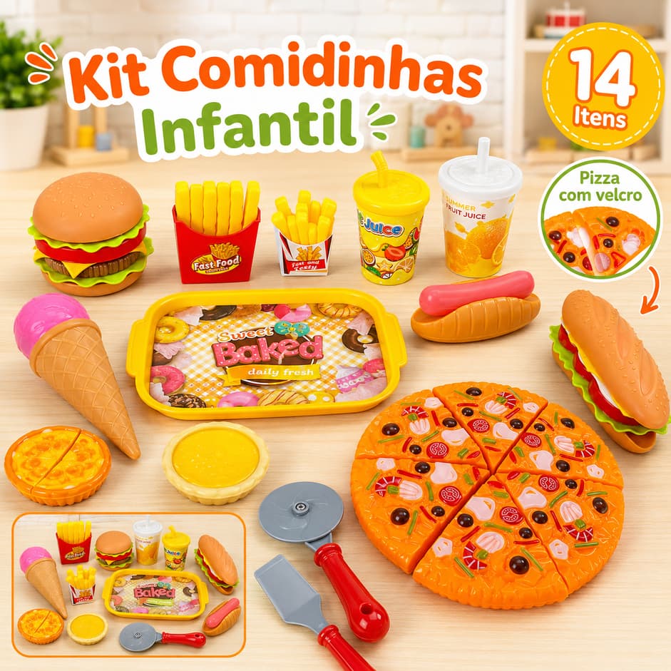 Comidas De Brinquedos Infantil Brinquedos De Cozinha Infantil Kit Comidinha Infantil