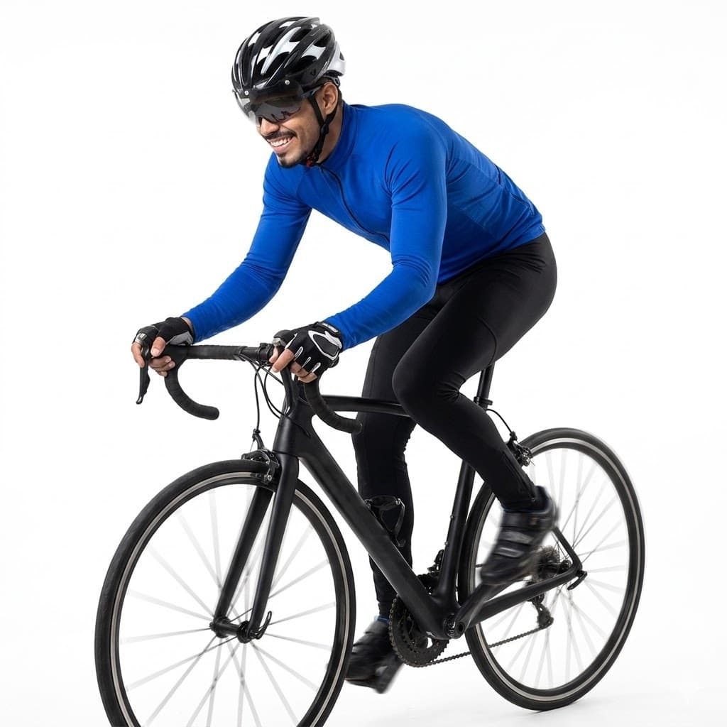 Conjunto Ciclismo Masculino Manga Longa Camisa Bike + Calça Forro D45 MTB Speed UV50