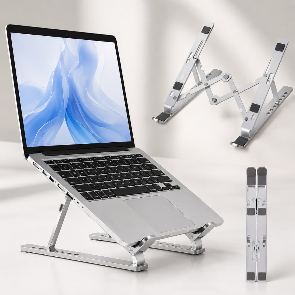 Suporte Para Notebook E Tablet Dobrável Em Alumínio Hrebos HS-014