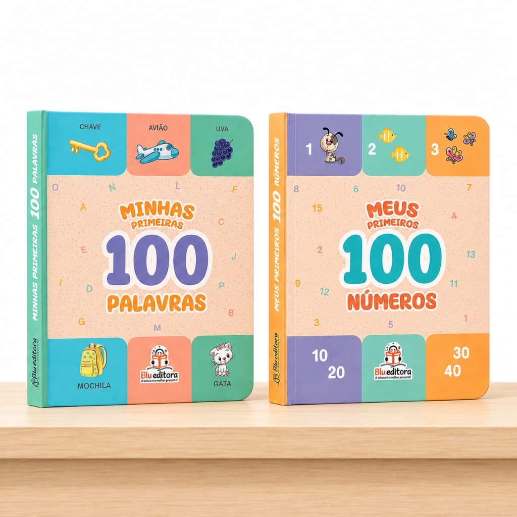 Livro para Bebê Livrinho Infantil de Palavras Números Desenvolvimento de Bebês 1 ano