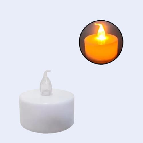 12 Vela Velinha Branca Led Decorativa Romântica Artificial