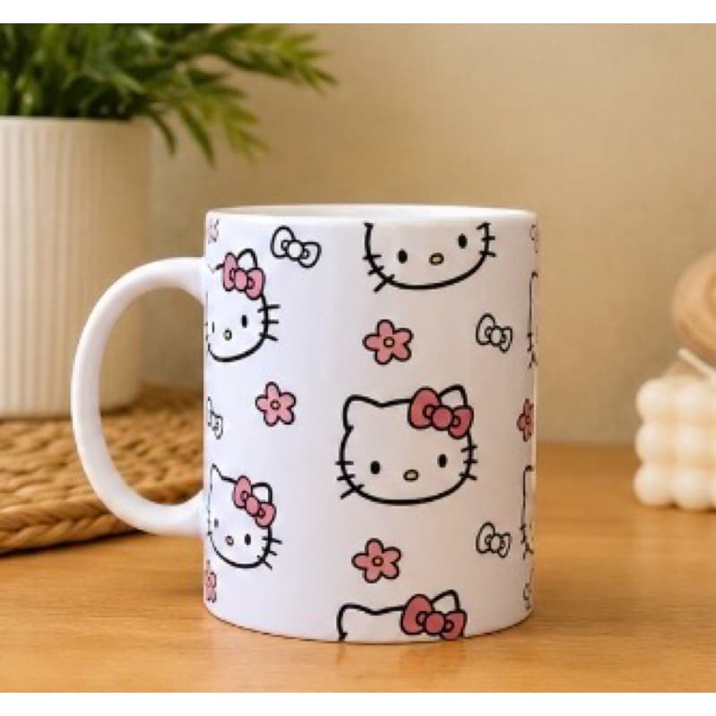 Caneca de Porcelana Hello Kitty – Estampa Fofa e Delicada | 325 ml