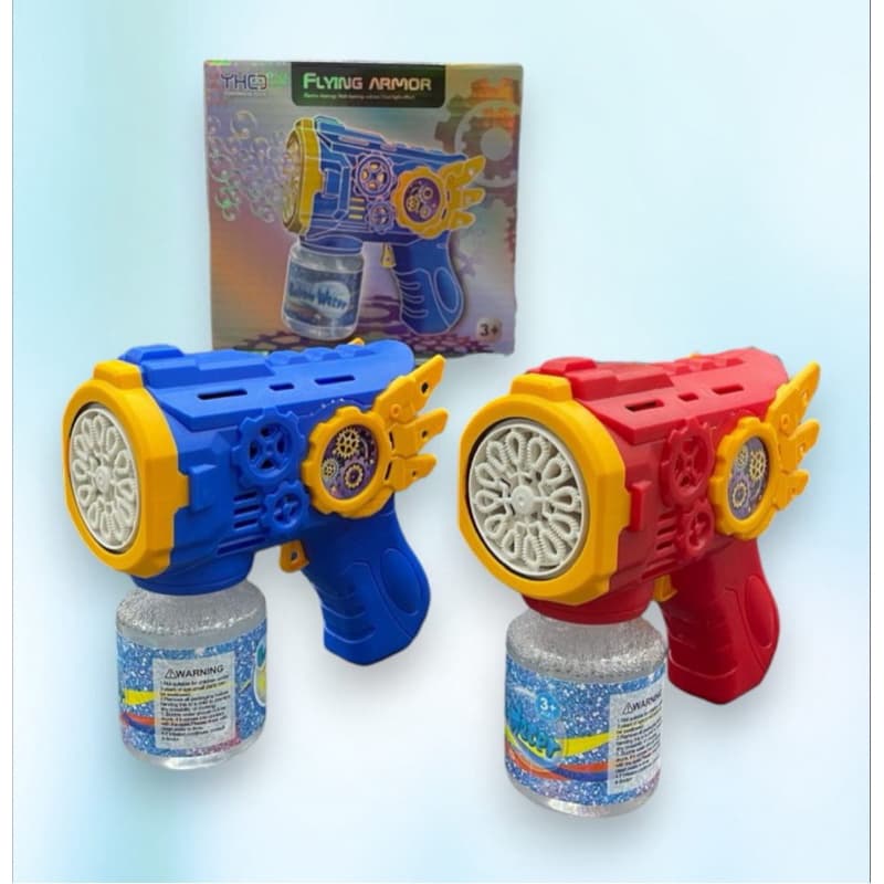 Máquina Lança Bolha De Sabão, Automática, Colorido, Brinquedo Infantil, Azul Vermelho, 50ML